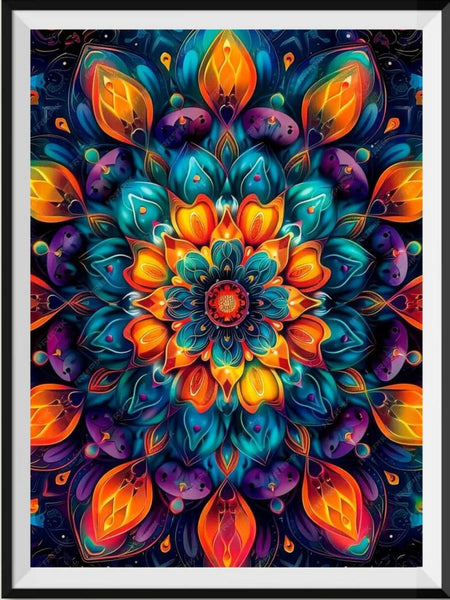 Kit Peinture Diamant Mandala 30x30 Cm - Diamants 5D, Activité Adulte Relaxante