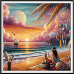 Plage 5D Kit Broderie Diamant Diamond Painting FL6261