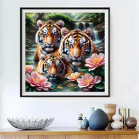 Tigre - 5D Kit Broderie Diamant Diamond Painting FL8003