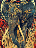 Éléphant - 5D Kit Broderie Diamants Diamond Painting FL8148