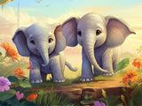Éléphant - 5D Kit Broderie Diamants Diamond Painting FL8151