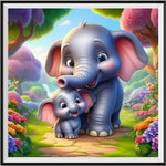 Éléphant - 5d Diy Kits Broderie Diamant Diamond Painting FL8161