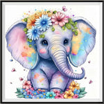 Éléphant - 5d Diy Kits Broderie Diamant Diamond Painting FL8163