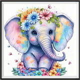 Éléphant - 5d Diy Kits Broderie Diamant Diamond Painting FL8163