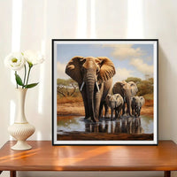 Éléphant - 5d Diy Kits Broderie Diamant Diamond Painting FL8183