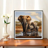 Éléphant - 5d Diy Kits Broderie Diamant Diamond Painting FL8183