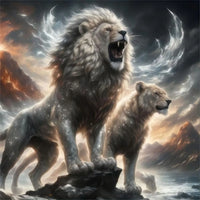 Lion - 5d Diy Kits Broderie Diamant Diamond Painting FL8196