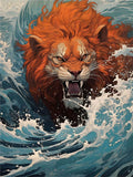 Lion - 5D Kit Broderie Diamants Diamond Painting FL8223