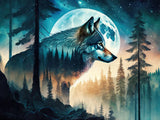 Loup - 5D Kit Broderie Diamant Diamond Painting FL8319