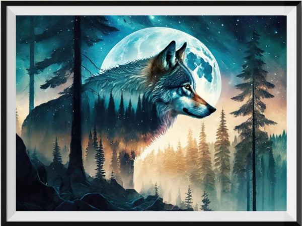 Loup - 5D Kit Broderie Diamant Diamond Painting FL8319
