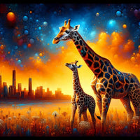 Girafe - 5d Diy Kits Broderie Diamant Diamond Painting FL8492