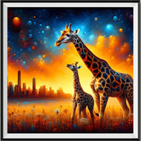 Girafe - 5d Diy Kits Broderie Diamant Diamond Painting FL8492