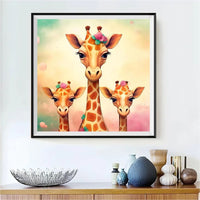 Girafe - 5d Diy Kits Broderie Diamant Diamond Painting FL8495