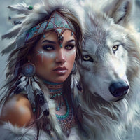 Loup 5d Diy Kits Broderie Diamant Diamond Painting FL8980