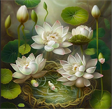 Lotus - 5D Kit Broderie Diamant Diamond Painting MJ2632