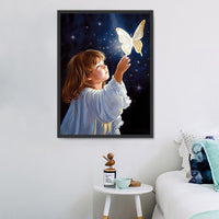 Petite fille 5d Diy Kits Broderie Diamant Diamond Painting MJ3334