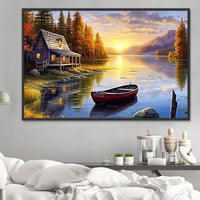 Village 5d Diy Kits Broderie Diamant Diamond Painting MJ7290
