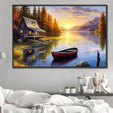 Village 5d Diy Kits Broderie Diamant Diamond Painting MJ7290