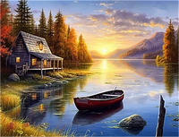 Village 5d Diy Kits Broderie Diamant Diamond Painting MJ7290