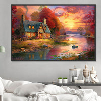 Village 5d Diy Kits Broderie Diamant Diamond Painting MJ7313