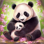 Panda 5d Diy Kits Broderie Diamant Diamond Painting MJ8063