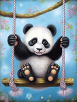 Panda 5d Diy Kits Broderie Diamant Diamond Painting MJ8079