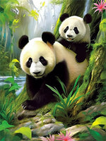 Panda 5d Diy Kits Broderie Diamant Diamond Painting MJ8085