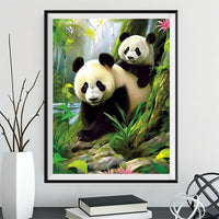 Panda 5d Diy Kits Broderie Diamant Diamond Painting MJ8085