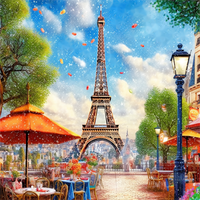 Tour Eiffel 5d Diy Kits Broderie Diamant Diamond Painting MJ8349