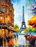 Tour Eiffel 5d Diy Kits Broderie Diamant Diamond Painting MJ8354