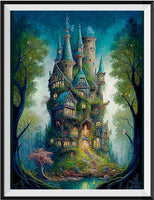 Château 5d Diy Kits Broderie Diamant Diamond Painting MJ8374