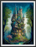Château 5d Diy Kits Broderie Diamant Diamond Painting MJ8374