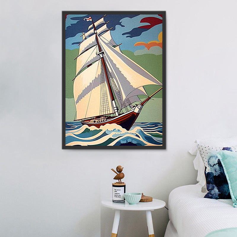 Bateau 5d Diy Kits Broderie Diamant Diamond Painting RF13932151