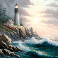 Phare 5d Diy Kits Broderie Diamant Diamond Painting MJ8420
