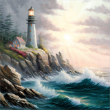 Phare 5d Diy Kits Broderie Diamant Diamond Painting MJ8420