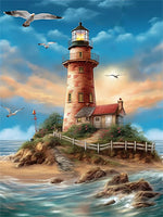 Phare 5d Diy Kits Broderie Diamant Diamond Painting MJ8428