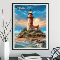 Phare 5d Diy Kits Broderie Diamant Diamond Painting MJ8428