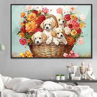 Chien 5d Diy Kits Broderie Diamant Diamond Painting MJ8998