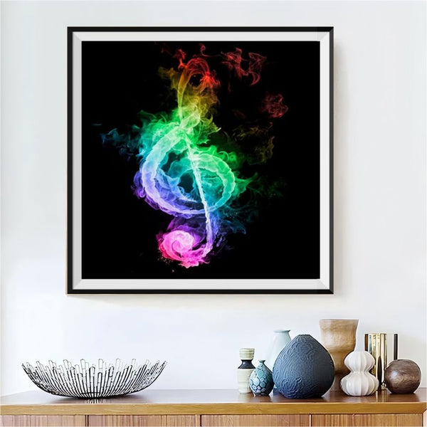 Kit Peinture Diamant 5D 'Instrument De Musique' - 30x40 Cm - Diamants Ronds, Toile Collante - Loisir Créatif Adulte/enfant - 8