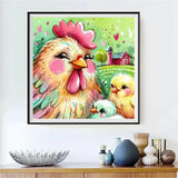 Poulet 5d Diy Kits Broderie Diamant Diamond Painting FL2098