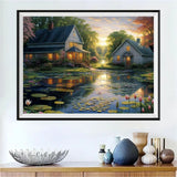 Village 5d Diy Kit Broderie Diamant Diamond Painting FL2381