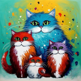 Chat 5d Diy Kits Broderie Diamant Diamond Painting MJ1039