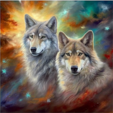 Loup 5d Diy Kits Broderie Diamant Diamond Painting MJ1394