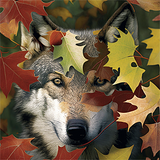 Loup 5d Diy Kits Broderie Diamant Diamond Painting MJ1405