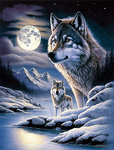 Loup 5d Diy Kits Broderie Diamant Diamond Painting MJ1419