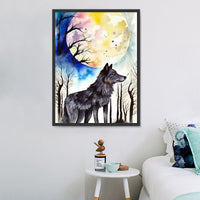 Loup 5d Diy Kits Broderie Diamant Diamond Painting MJ1422