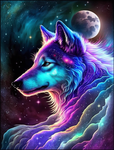 Loup 5d Diy Kits Broderie Diamant Diamond Painting MJ1430