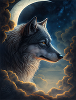 Loup 5d Diy Kits Broderie Diamant Diamond Painting MJ1479