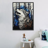 Loup 5d Diy Kits Broderie Diamant Diamond Painting MJ1486