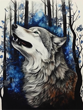 Loup 5d Diy Kits Broderie Diamant Diamond Painting MJ1486
